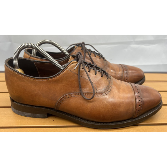 Brooks Brothers Brown Cap Toe Oxford Leather Dress Shoes Size US 9 D New Soles main image 6